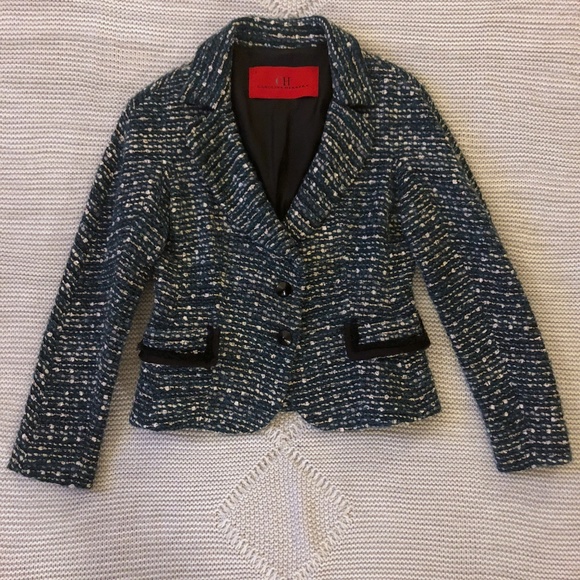 Carolina Herrera Jackets & Blazers - Carolina Herrera Dark Green Tweed Blazer